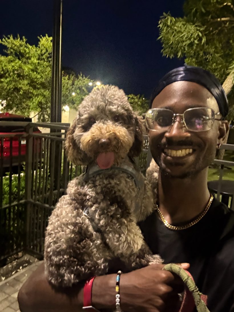 Franklin with pup